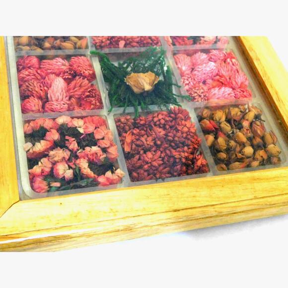 Vintage Dried Flower Decorative Trivet Tray Made In France - Picture 7 of 7